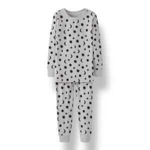 Hanna Andersson HannaSoft Pajamas Stars & Moon Tonal on Grey Size 3 NWT